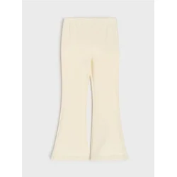 Sinsay - Flare pantalone od terry materijala - nude