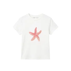 Pull&Bear Majica roza / pitaja / puder / bela