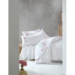 Lessentiel Maison Komplet posteljina Perla, 200x220 cm, Bela-Pink