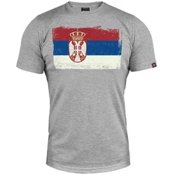 Muška majica kratkih rukava Srpska zastava-trobojka, Svetlosiva