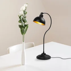 Opviq Stona lampa E27 Socket, Crno-Zlatna