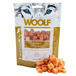 Woolf priboljšek za pse koščki zajec 100 g