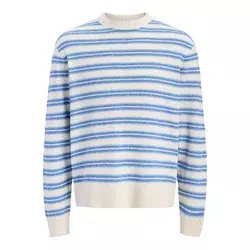 Jack & Jones Junior Pulover modra/svetlo modra/bela