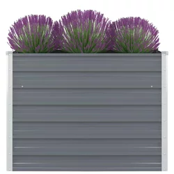 Vrtna Visoka Posuda za Biljke 100x100x77cm Pocinčani čelik boja