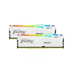 KINGSTON KF556C40BWAK2-32 RAM memorija, DDR5, DIMM, 32GB 2x16GB, 5600MHZ, FURY Beast White RGB/XMP