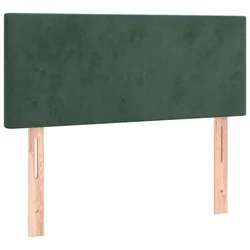 Vidaxl Posteljno vzglavje temno zeleno 80x5x78/88 cm žamet