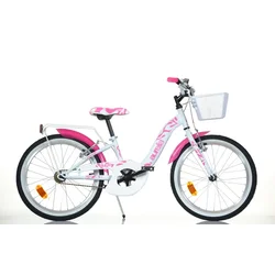 Dino bikes Dekliško kolo 204R belo 20 2022