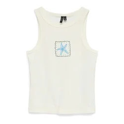 VERO MODA Top VMALLY  modra / oliva / bela