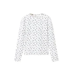 MANGO KIDS Majica svetlo modra/rjava/bela