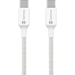 Tactical Stitch Thread pleten USB-C v USB-C kabel bele barve dolžine 2m