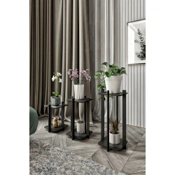 Hanah Home Set stalaka za cveće, 3 komada, Crni