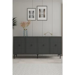 Hanah Home komoda Yuka 180, 180 cm, antracit