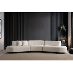 Atelier del Sofa Ugaona garnitura Pars Cream, 100x70x390 cm, Bež