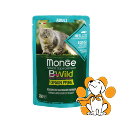 Monge Bwild Grain Free, Adult Cat, Codfish 85g, Vlažna Hrana Za Mačke, Bakalar