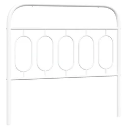 Vidaxl Kovinsko nadomestno vzglavje belo 107 cm
