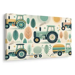 Slika traktorji v igrivi pokrajini - 60x40