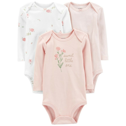 CARTERS Body dlhý rukáv Pink Sheeps dievča LBB 3ks 18m