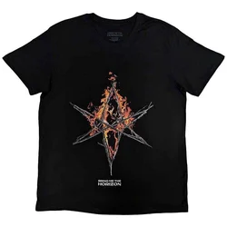 Bring Me The Horizon Flame Hex & Text Logo Black M Majica
