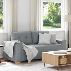 vidaXL Dvosed svetlo siv 180x77x82 cm blago