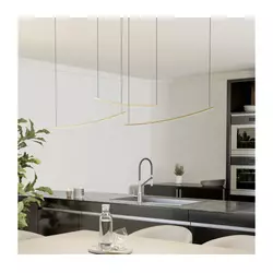 Eglo 902167 -LED prigušiva luster na sajli VILLEGGI LED/22W/230V 2700/4000/6500K zlatna