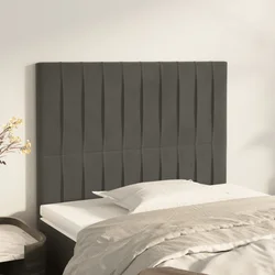 Uzglavlje tamno sivo 100x5x118/128 cm baršunasto