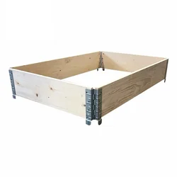A raised bed, wooden