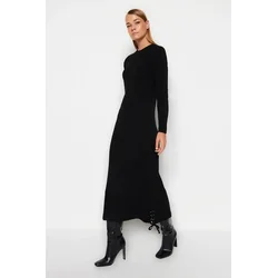 Trendyol Modest Ženska haljina Tctaw24Eb00024, Crna