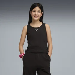 PUMA Essentials Slim Knotted Tank Youth, Kids, Black, 9-10Y