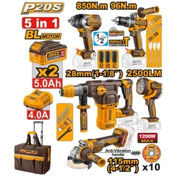 Akumulatorski set alata COSLI251193E 5/1 20V 2×5/0Ah SUPER INGCO