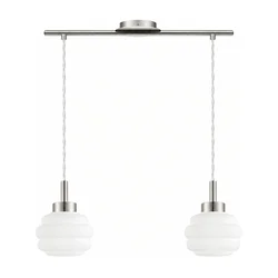 BRILAGI - LED luster na sajli RETRO GLASS 2xE27/60W/230V mat hrom/bela