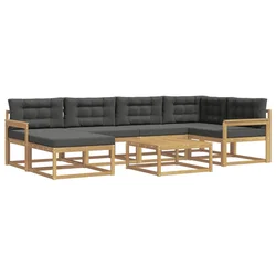 Set vanjskih sofa 7 pcs Bijela i antracit