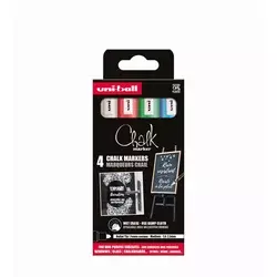 Uni Ball Tečna Kreda PWE-5M Set 4/1 Bela,Crvena,Zelena,Plava