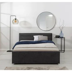 Livetastic OBLAZINJENA POSTELJA 140 cm  x 200 cm , les, kovina, umetna masa, tekstil antracit
