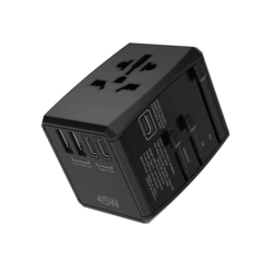 Potovalni adapter Techsuit HHT905 5v1 z 2x USB, 3x Type-C izhodi in PD 45W hitrim polnjenjem