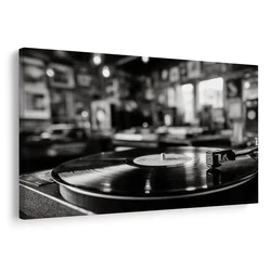 Slika retro gramofon v notranjosti - 150x100