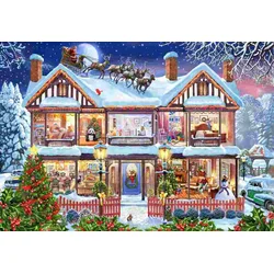 BlueBird - Puzzle Božična hiša - 1 000 kosov