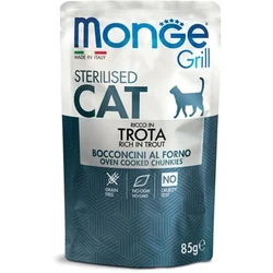 Monge Grill sos za mačke Sterilised - Pastrmka 85g
