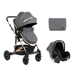 KikkaBoo Kolica za bebe AMAIA Tamno Siva 2in1 sa autosedištem