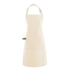 Kitchen apron “Myrna”, cotton, Ivory - Tiseco