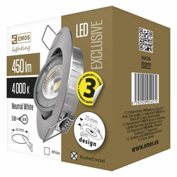 LED Ugradna svetiljka EXCLUSIVE LED/5W/230V 4000 K srebrna