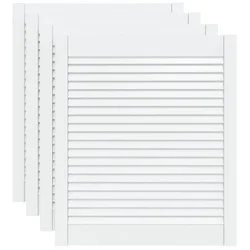 Vrata za ormarić rešetkasta 4 kom bijela 69 x 59,4 cm borovina