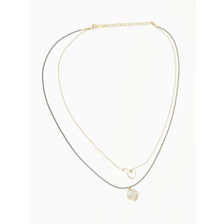 Gold plated necklace Yups dbi0474. R21