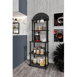 Hanah Home Polica za kafu Lungo, 30x50x140 cm, Crna