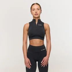 GymBeam Fierce Seamless Sports Bra Dark Grey
