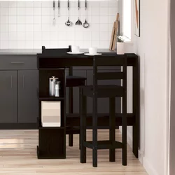 Stol za bar Crni hrast 100 x 48 x 101,5 cm Konstruirano drvo