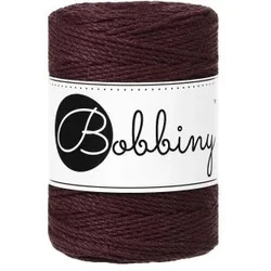 Bobbiny 3PLY Macrame Rope 1,5 mm 100 m Burgundy Vrvica