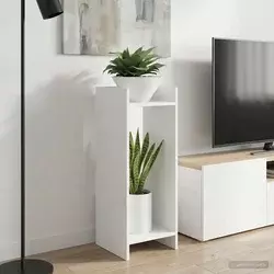 Stalak za biljke Bijeli 30 x 30 x 80 cm Konstrukcijsko drvo