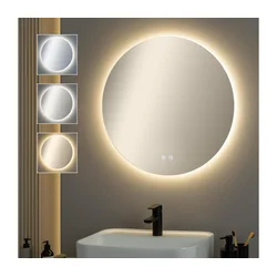 Brilagi - LED prigušiva, grejano ogledalo sa pozadinskim osvetljenjem DEMI ECO LED/12W/230V prečnik 60 cm IP44