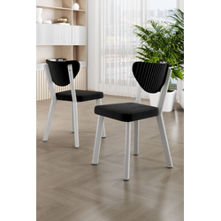 HANAH HOME Set stolica (6 komada) Arfe Black White