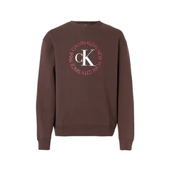 Calvin Klein Jeans Majica čokolada/rdeča/bela